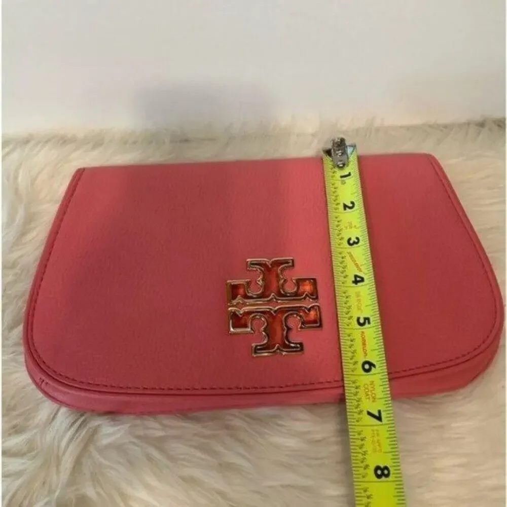 TORY BURCH BRITTEN CROSSBODY CLUTCH BAG Cosmo Pink New With Tag